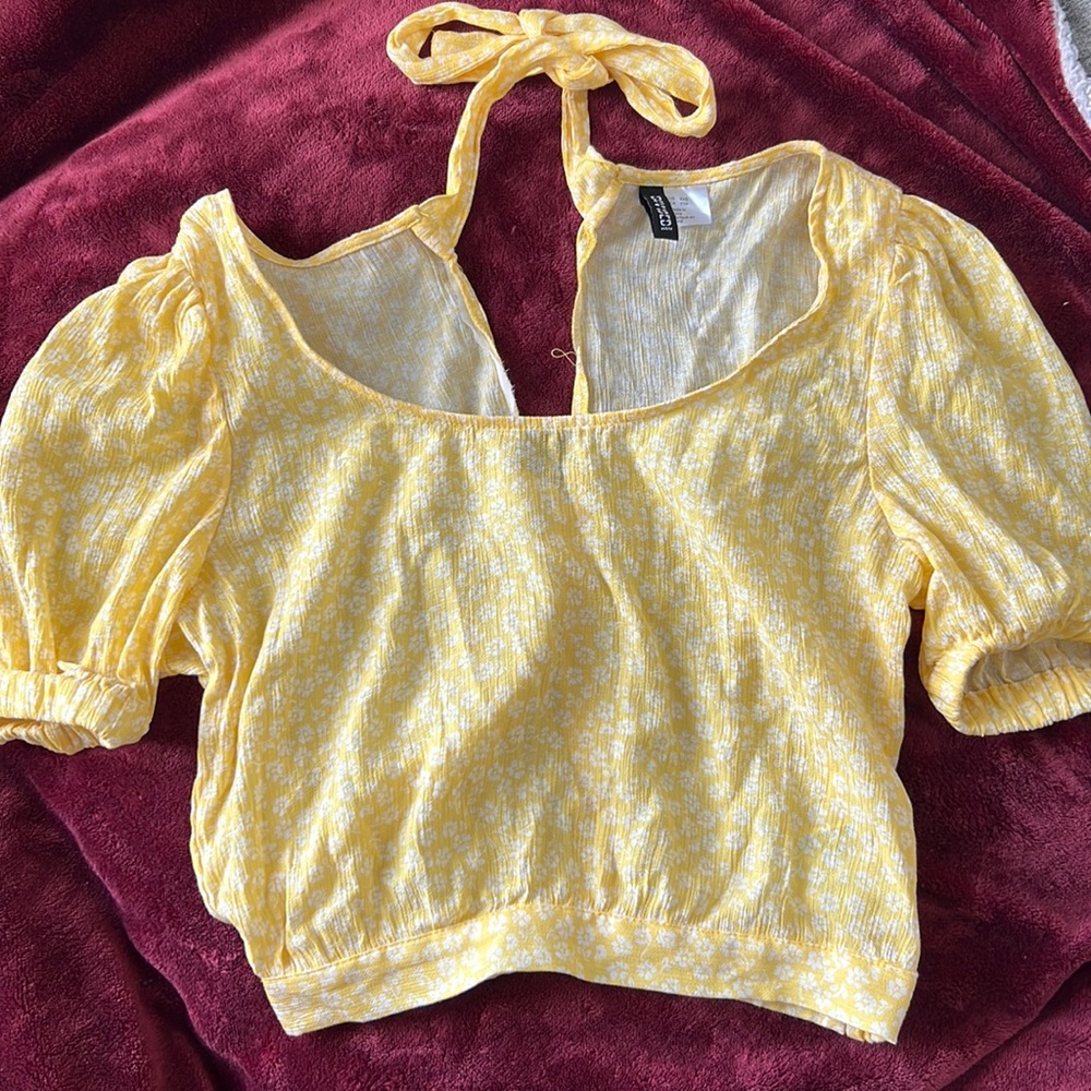 Size- XXS. Color Yellow with floral design